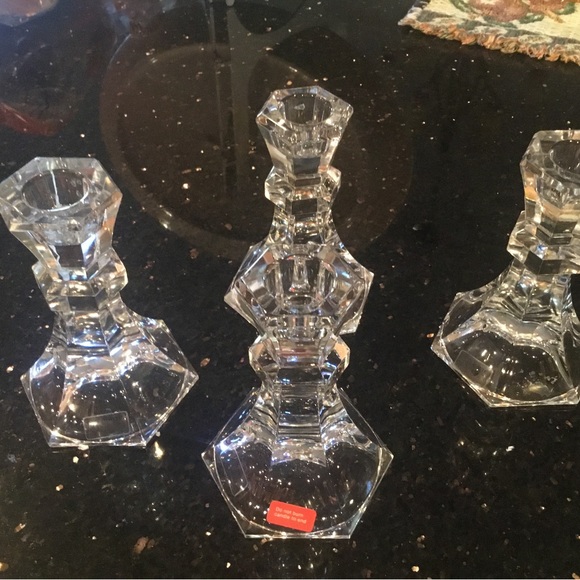 Two Crystal Towles candle stick holders (one set) - Picture 2 of 4